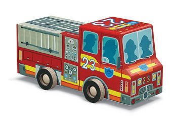 Puzzle Straż pożarna - puzzle wóz strażacki dla dzieci 4 lata+, Crocodile Creek